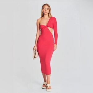 SER.O.YA IVANA ONE SLEEVE MIDI DRESS‎ NWT XS